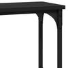 Console Table with Shelf Black Oak Effect 100 X 22.5 X 75 Cm