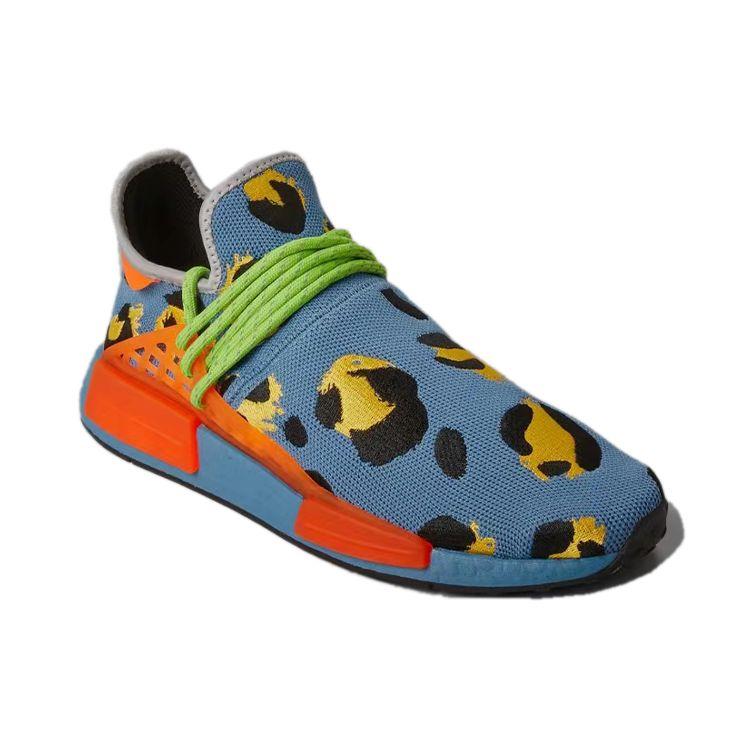 Pharrell X Adidas NMD Human Race Animal Print - Altered Blue Unisex Sneakers Core-Black Bold-Gold HP3220