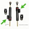 252 Mm Motorcycle Steering Damper Stabilizer with Carbon-Look Sleeve, Inverted Bracket Design for Steadier Front End Feel During Street Use and Road