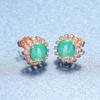 Niche design rose gold sunflower stud earrings simple temperament versatile small fresh earrings women