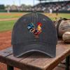 Stained Glass Rooster Baseball Cap Distressed Cotton Adjustable Sun Hat for Men Women Casual Outings