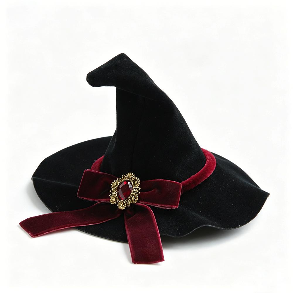 New Wizard Hat Halloween Party Spider Top Hat Flower Feather Stage Small Hat Hair Accessories Collection