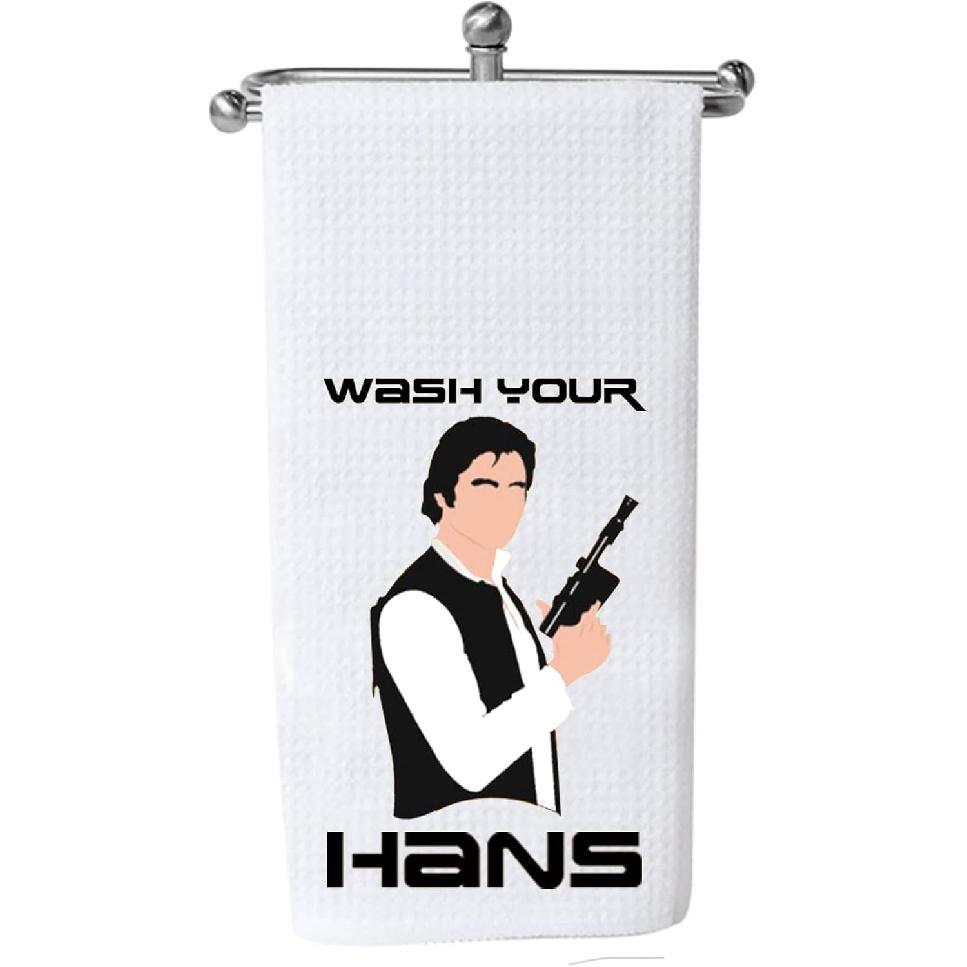 PXTIDY Wash Your Gift Movie Character Tea Towel Fans Kitchen Dish Towel (WASH Your) Wash Your Hans