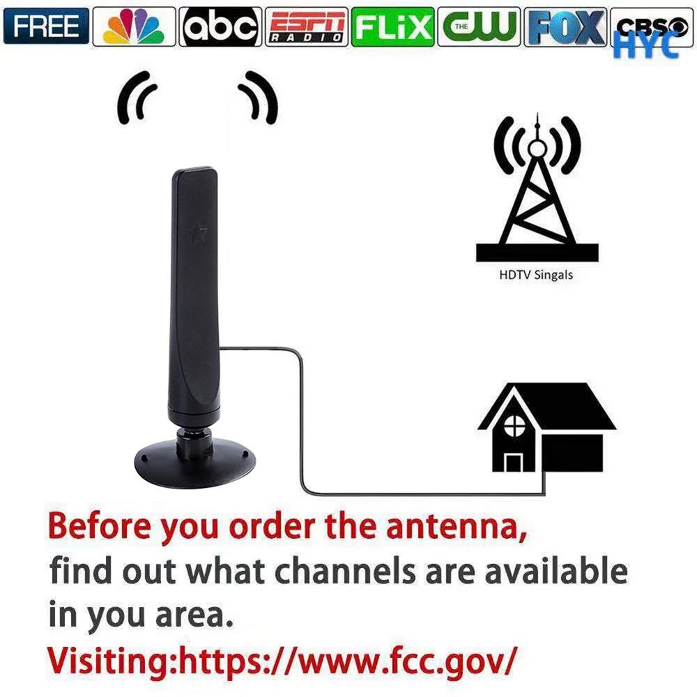 Digital TV Antenna for Indoor Signal Amplifier Antennas 1000 Miles Long Range Free Channels Electronic Devices 1080P HD Antenna