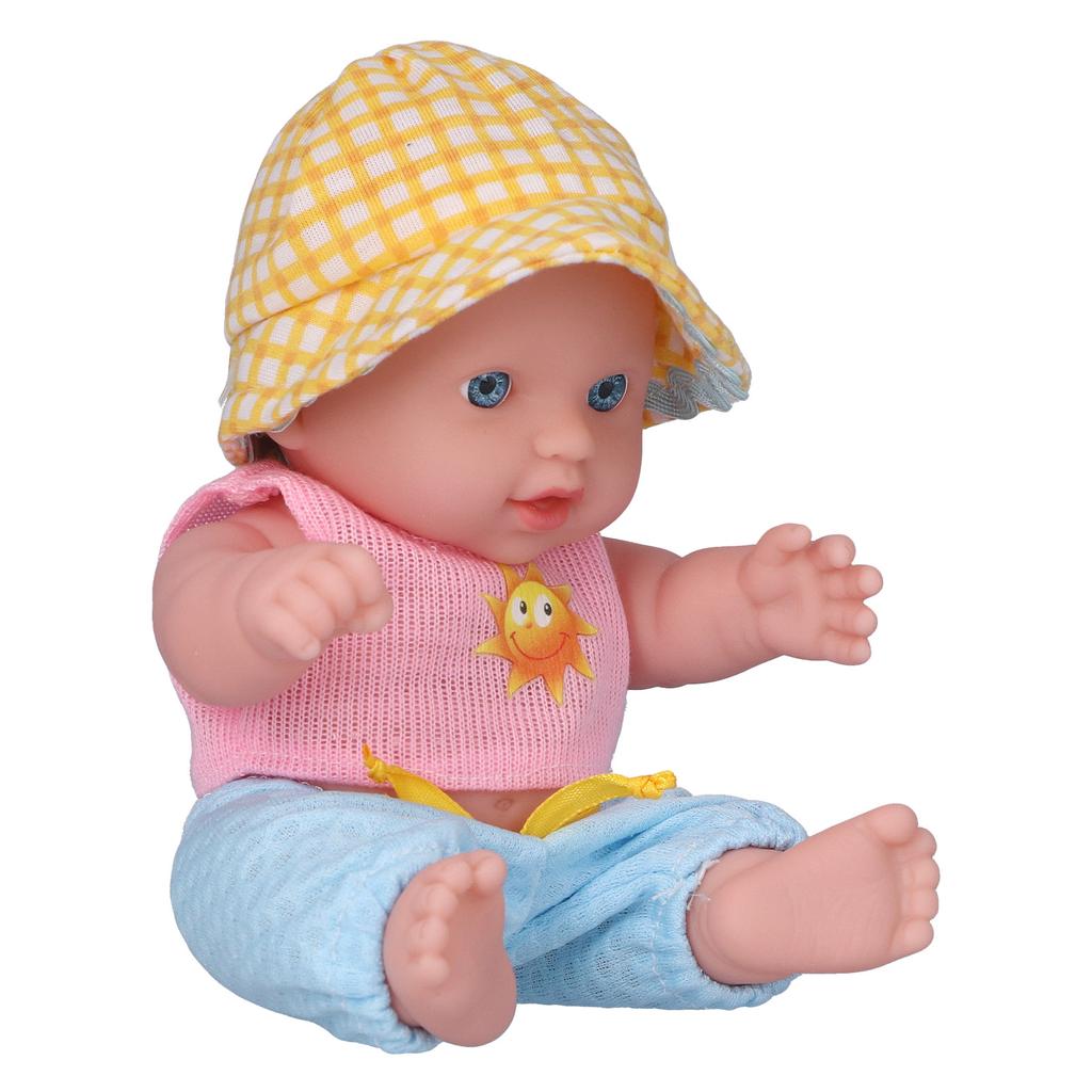 8 Inch Reborn Baby Doll Full Body Vinyl Lifelike Baby Girl Dolls Soft Newborn Baby DollsPink