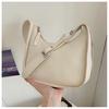 Spring texture bag women's 2025 new fashion simple casual large capacity shoulder bag solid color messenger bag