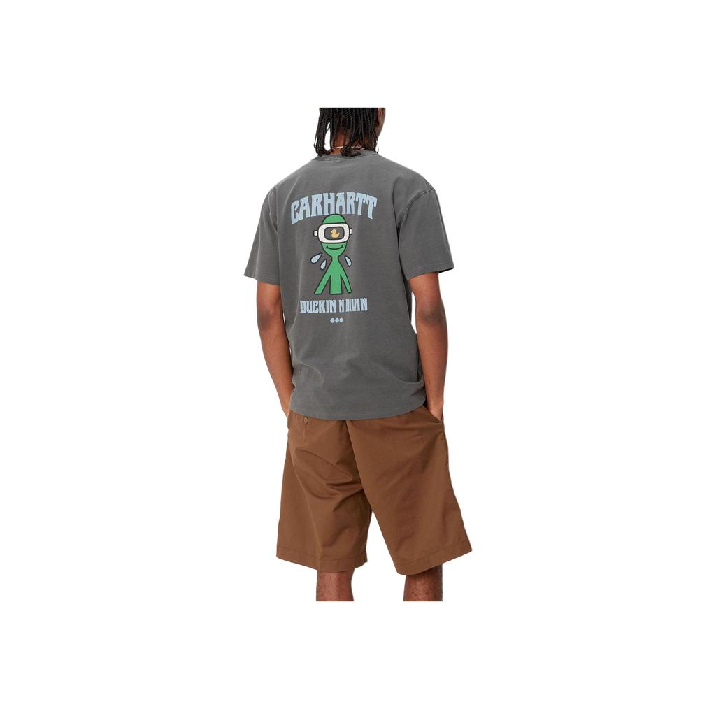 Carhartt WIP Entenmuster Aufdruck Rundhals Kurzarm T-Shirt Unisex T-Shirt Schwarz I033171-89-GD