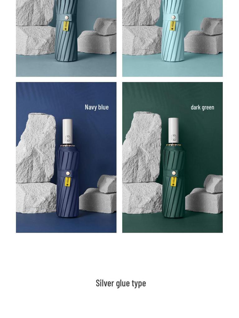 Retro 16-Bone Automatic Sun & Rain Parasol: Cooling, Anti-UV, Folding, Dual-Use Umbrella for Women