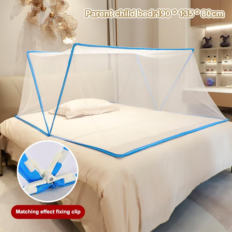 Foldable Mosquito Net Good Ventilation 1-3 People Prevent Children From Falling Off The Bed