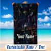 Beach Towel Custom Name Text, Quick Dry Large Towel For Beach HomeNeon Genesis Evangelion
