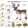 Animal Farm Model Set: Trees, Fences, Vegetables, Tools, Cart, and Props for Toy Scenes