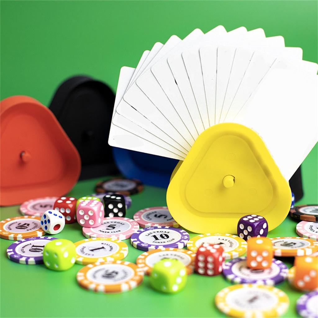 4 PC Hands Card Holder Triangular Playing Card Holder Poker Holder