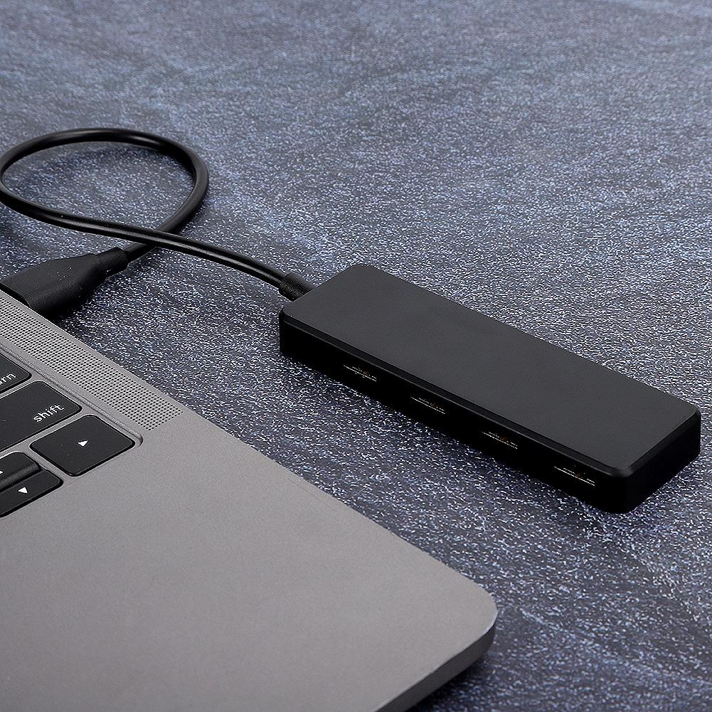 Hub HighSpeed USB3.0 Splitter Laptop 4Port UltraThin Expansion Portable Blue Light