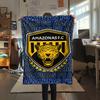 1Pc Amazonas FC Logo Print Flannel Blanket High Quality Warm Comfortable Cover for All Seasons Perfect for Gifts Home Decor