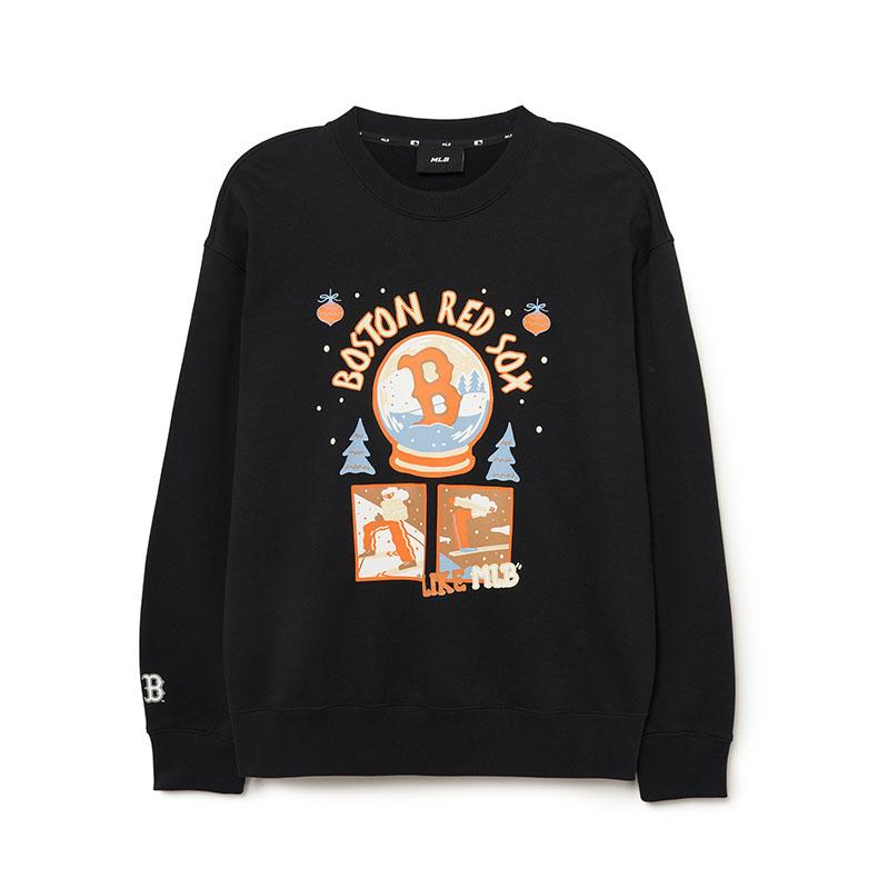 MLB Like Collection Sweatshirts Unisex Black Crew Neck Moderate Regular 3AMTL1034-43BKS S