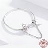 Außenhandel Valentinstag Geschenk Herz Schlüssel Mode DIY Grundlegende Kette S925 Sterling Silber Armband