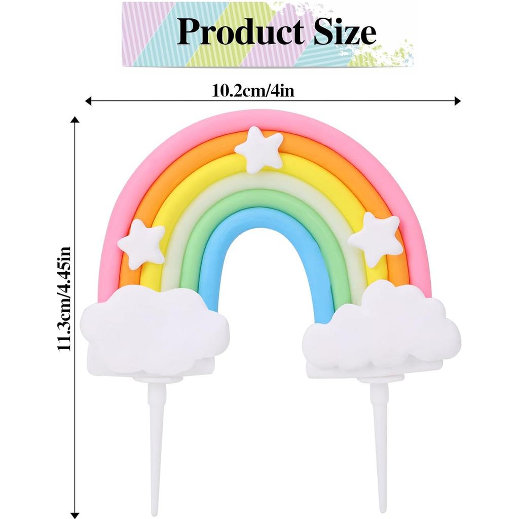 1 Stück Regenbogen Kuchenaufsatz, Regenbogen Kuchen Dekoration Regenbogen Thema Kuchenaufsätze für Geburtstagsparty Hochzeitstorte Dekorationen Zubehör
