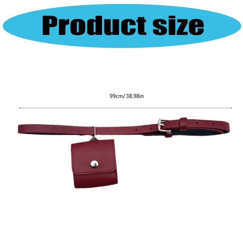 Adjustable PU Leather Waist Bag Belt Feature Detachable Mini Purse for Women Casual Outfit Accessory Solid Color Design