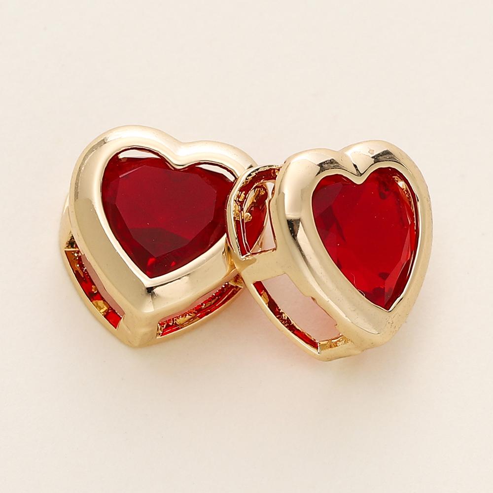46Pcs 18K Gold Color Plated Brass Ellipse Cuboid Heart Beads With Zircon For Diy Bracelet Necklace Jewelry Making Accessories