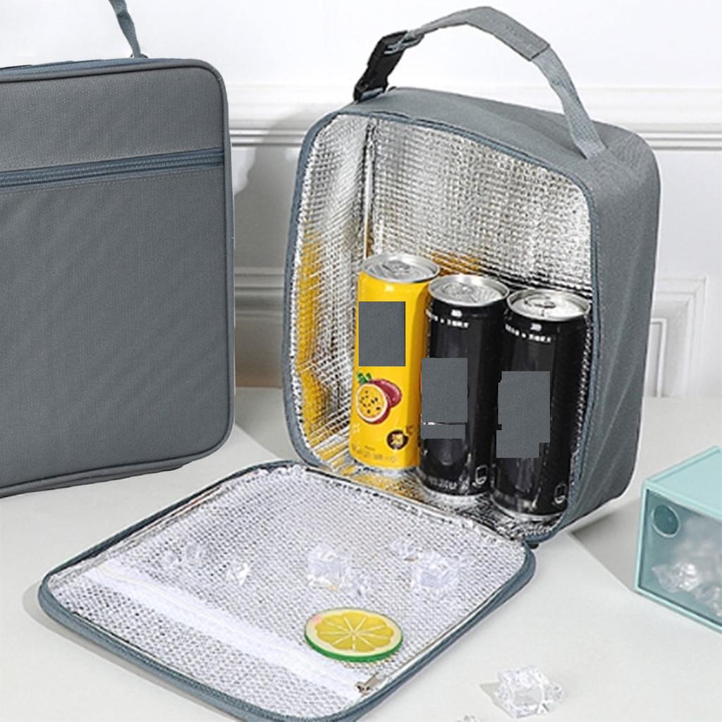 Portable lunch box thermal bag to work with rice portable bento bag aluminum foil thickened ice bag large capacity lunch box bag