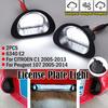 2pcs White LED Car License Plate Light for CITROEN C1 2005-13 for Peugeot 107 2005-14 Auto Led Licence Plate Light Car-styling