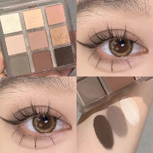 9 farbe Matte Glitter Lidschatten Palette Lidschatten Diamant Schimmer Nude Shiny Make-Up