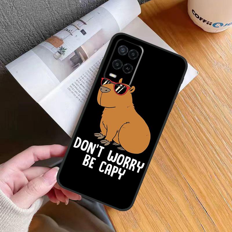 Cartoon Capybara Case For Oppo A6 A5 Pro A57 A17 A78 A54 A74 A94 A76 A16 A96 A18 A40 A60 A80 A38 A58 A98 A15