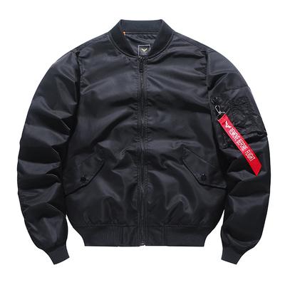 Jaqueta Masculina de Manga Longa para Primavera e Outono, Tamanho Grande, Gola Alta, Corte Amplo, Jaqueta de Piloto Masculina, Conjunto de Baseball Masculino