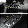 Central Control Front Water Cup Holder Gear Panel Cover Trim For Mazda 3  - 2025 ABS / Stainless Steel Interior Accessories