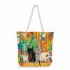 Flower Cat Print Thick Rope Single-shoulder Beach Bag 7269 CLE