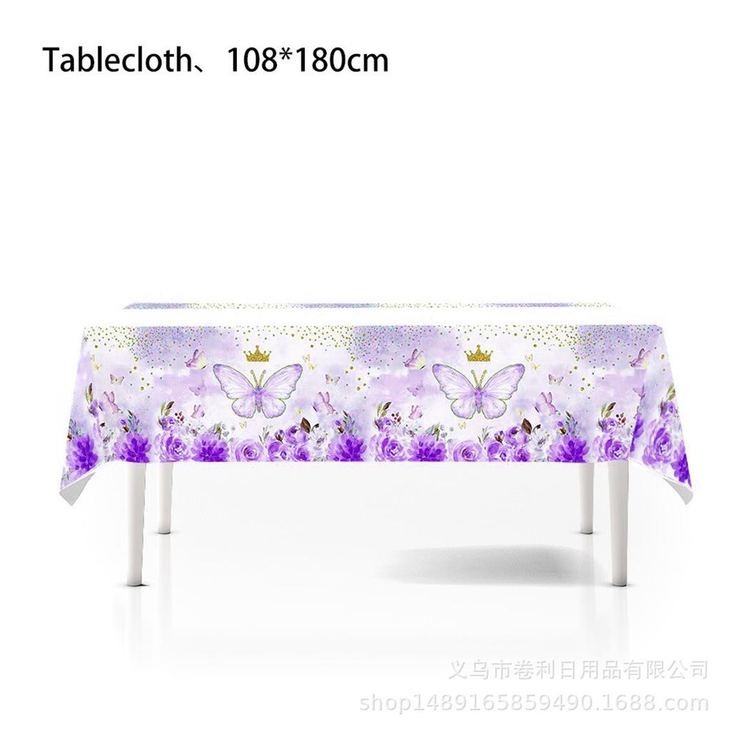 Schmetterlings-Partyartikel Geburtstagsdekorationen Valentinstags-Schmetterlingsthema Arrangement Requisiten Banner Einweg-Geschirr