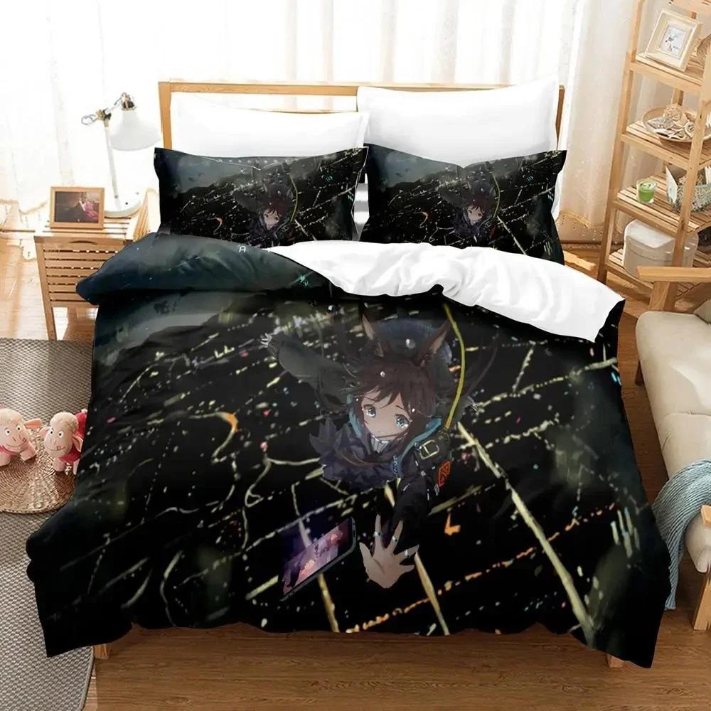3D Print Anime Game Arknights Bedding Set Duvet Cover Bed Set Quilt Cover Pillowcase Comforter king Queen Size Boys Adult