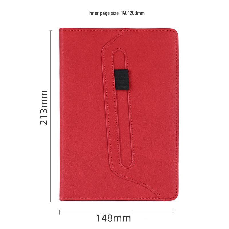 A5 Color-Changing PU Leather Notebook with Pen Holder - Customizable Business Office Diary