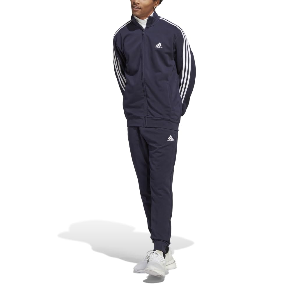 Adidas ECT00 Legend Ink Basic French Terry Tracksuit Size M Men's (IC6765) 3-Stripes Set,