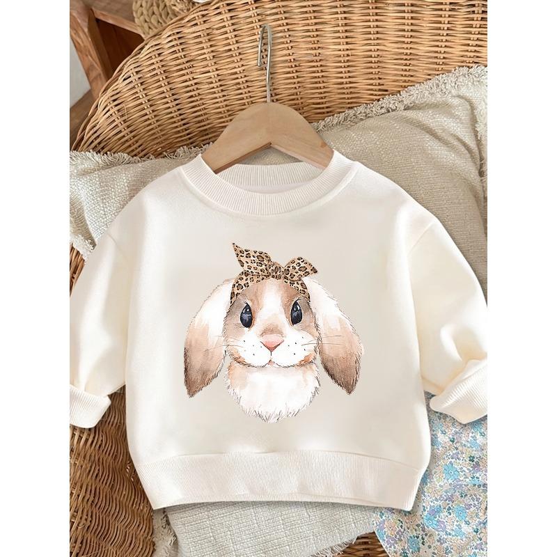 European sizes Cute Printed Pattern Baby Kid Comfortable and Simple Round Neck Hoodie