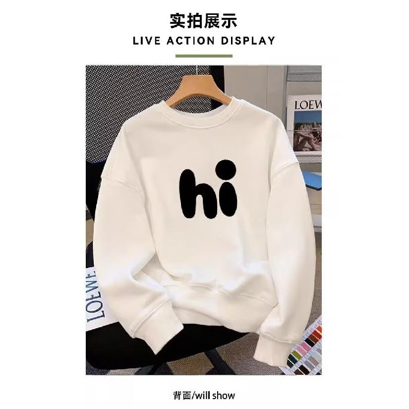 

Напечатанный свитер осень-зима для мужчин весна и осень 2024 года, корейский новый свободный топ с круглым вырезом, шикарный стиль Гонконга, модный 5XL белый