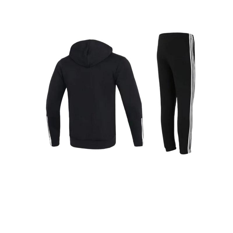 

Adidas Comfortable Long Sleeve Hooded Solid Color Soft Sweatpants Set Unisex Sweatpants Set Black DU0456+-GS1581 S