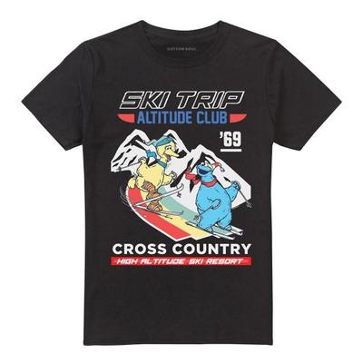 Sesame Street Unisex Adult Apres Ski Big Bird & Cookie Monster T-Shirt