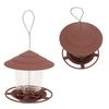 Bird Feeder Roof Hanging Bird Feeder Feeding Tool for Garden Yard Outdoor DecorationBrown