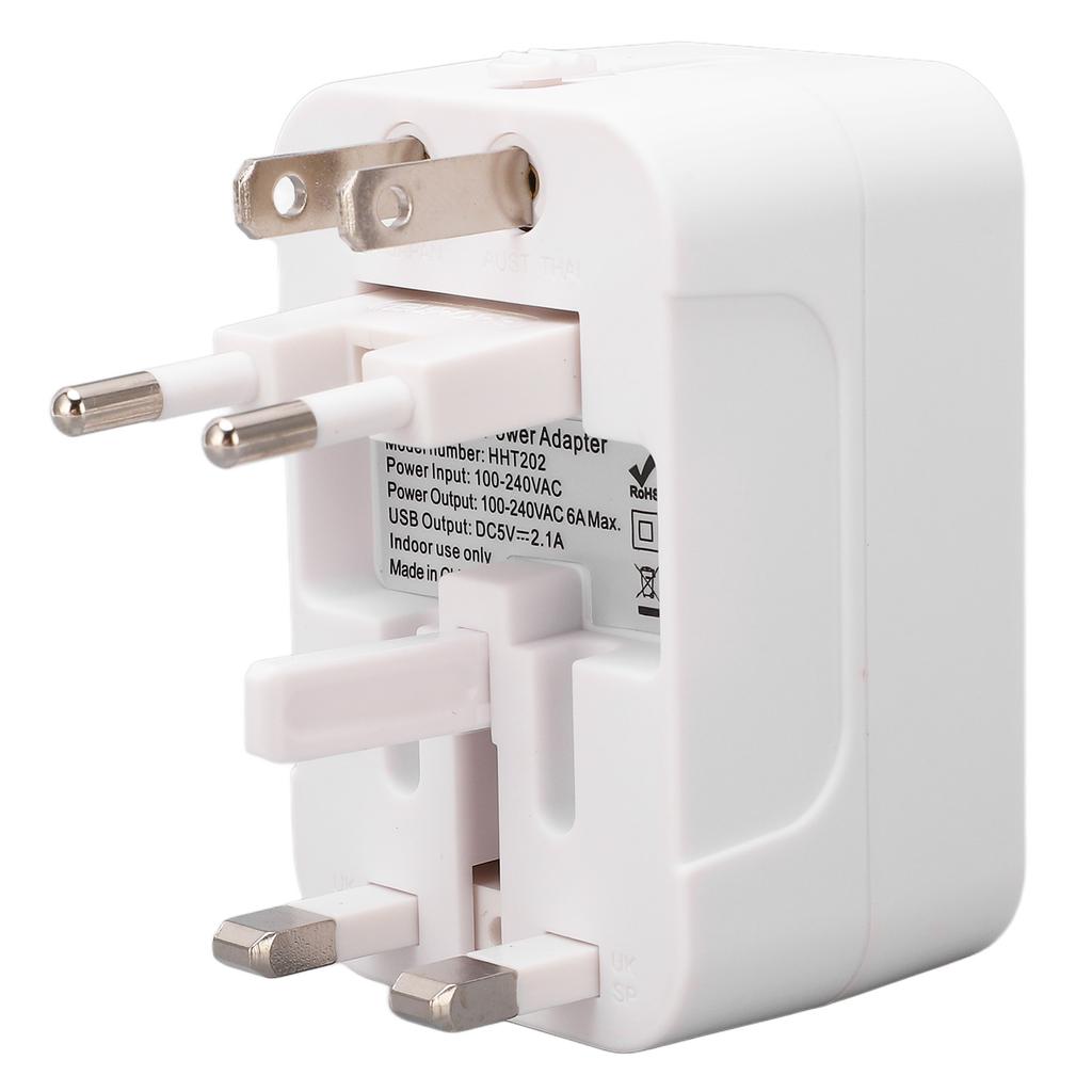 Multifunctional Power Converter with USB Ports Universal Adapter Socket