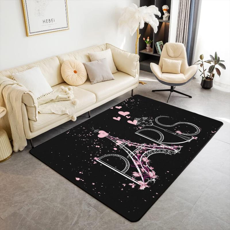 Vintage Cinema Ticket Flannel Rug Anti-Slip Bohemian Decor for Living Room Kitchen Garden Home Mat Doormat