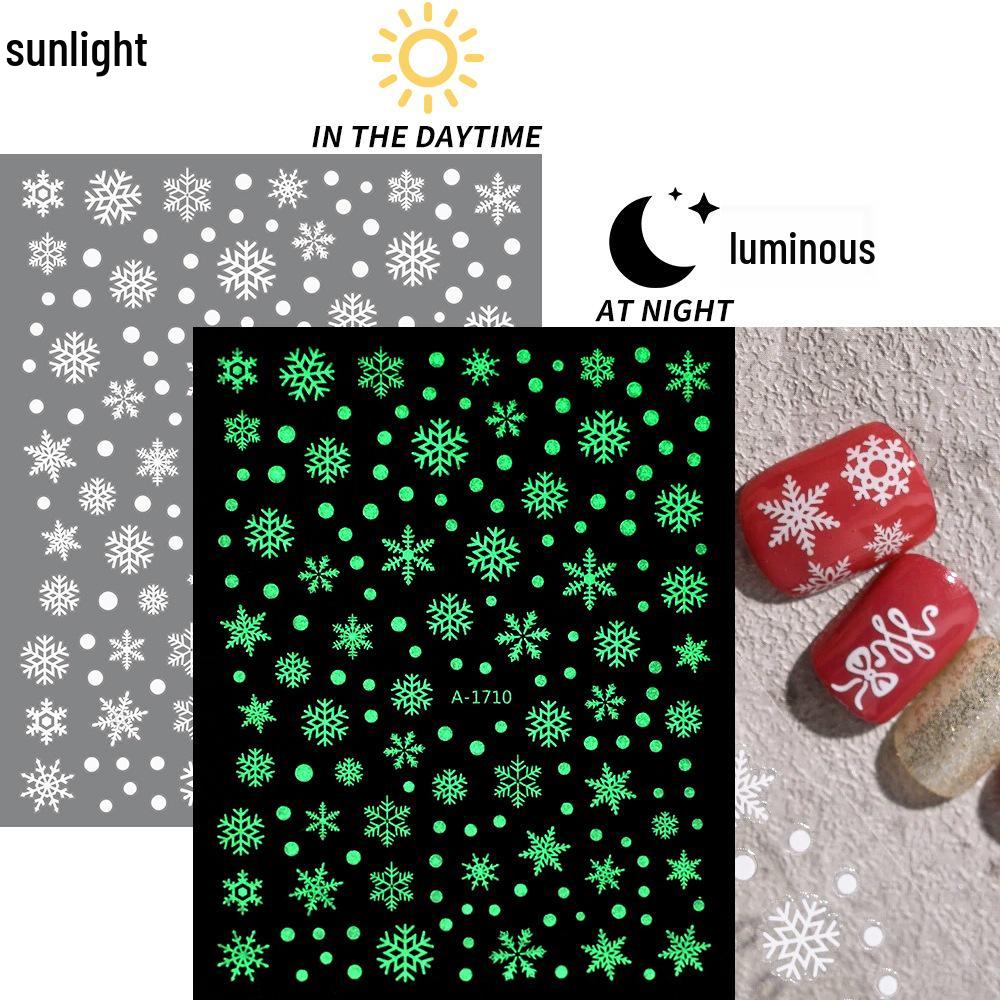 Autocolante de Crăciun 3D Laser Argint Ren & Fulg de Nea