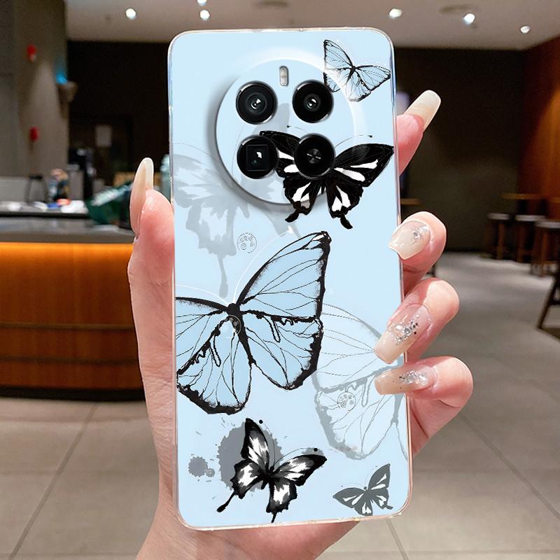 Case For Realme GT 5 Pro Casing Luxury Butterfly Flower Clear Soft TPU Silicone Back Cover For Realme GT5 Pro GT5Pro Phone Cases