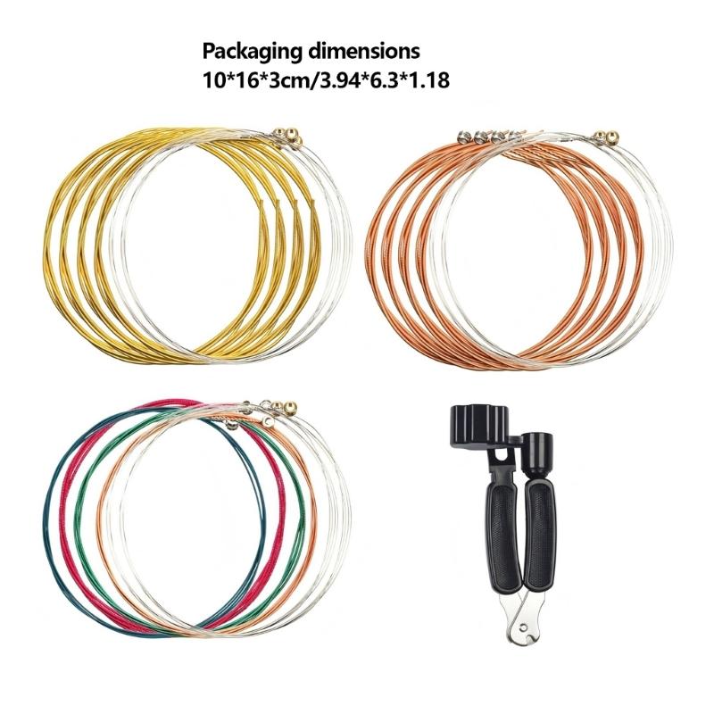 Akustikgitarrensaiten Klassische Gitarrensaiten Phosphorbronze-Beschichtung Gitarrensaiten für Gitarrenprofis