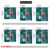2pcs,2D plane printing Curtain Popular Snowman and Christmas Gifts Versatile Polyester Fabric (without rod) Holiday Use for