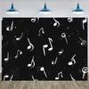 2D Music Symbol Pattern Backdrop Rock Concert Party Decoration Background Cloth