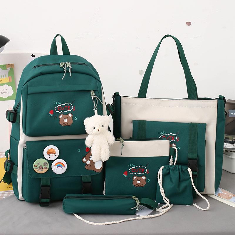 Backpack for Primary and Secondary School Students with Large Capacity Multi piece Backpack for Cute Junior High School Students