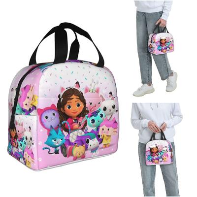 Gabbys Puppenhaus Nordische Gabby Katze Pandy Pfoten Isolierte Lunchtasche für Damen Kinder Tragbare Lebensmittelboxen Thermische Lunchbox Tragetasche