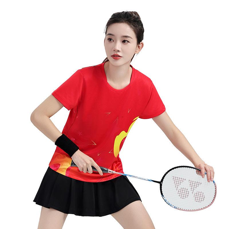 Children's badminton jersey sports suit boys and girls printed table tennis volleyball adult training game jersey wholesale