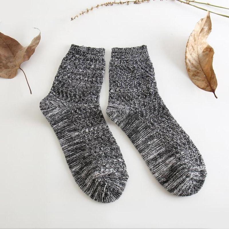 New 5 Pairs Unisex Winter Warm Vintage Men Knit Crochet Cotton Soft Thick Socks Thermal Crew Cashmere (R